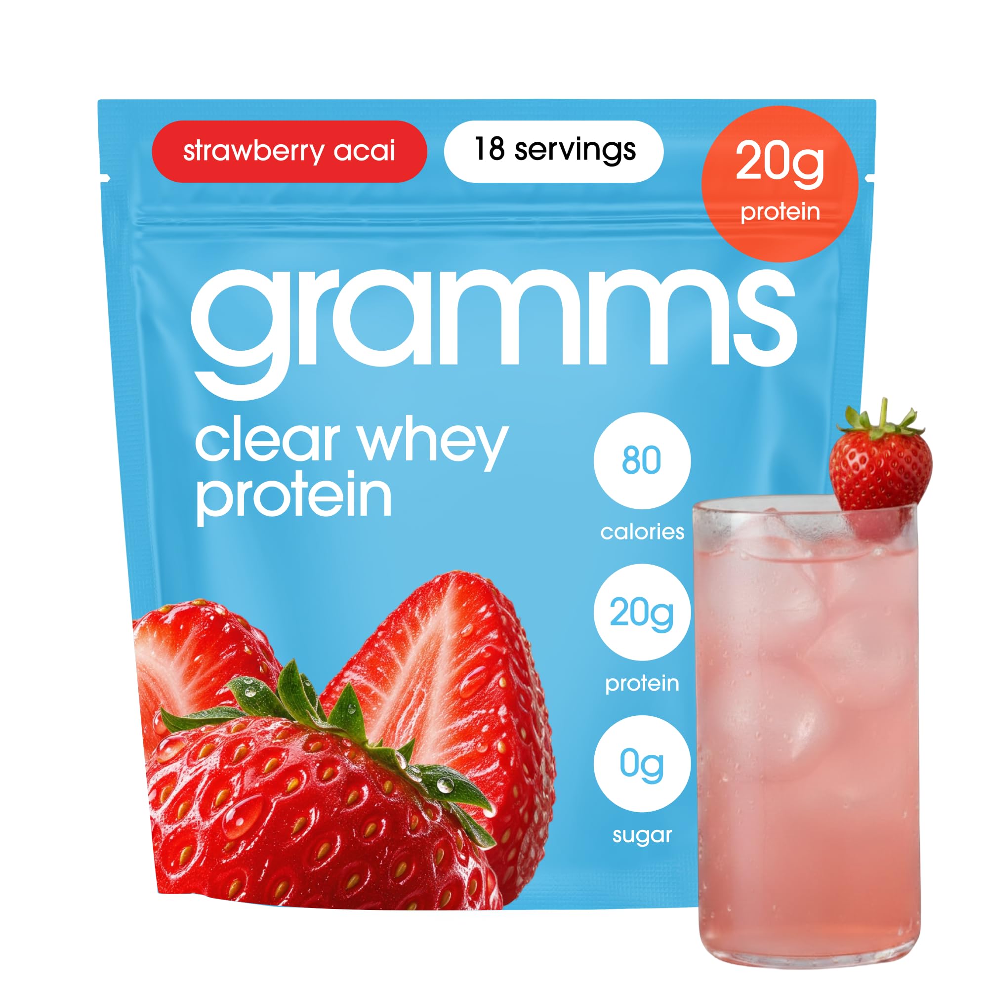 Amazon.com: GRAMMS Clear Protein Powder | 20G Whey Isolate